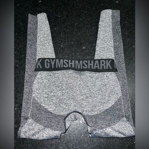 Gymshark Flex Low Rise GREY BLACK SEAMLESS Leggings SZ S